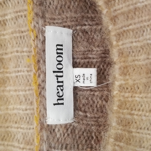 💕HEARTLOOM💕 Marina Dress Tan Ombre Striped Midi Dress Sweater Dress XS - Picture 13 of 16